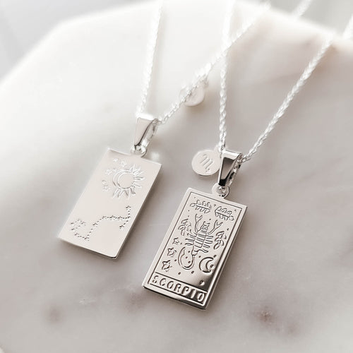 Scorpio ~ Zodiac Constellation Necklace in Silver