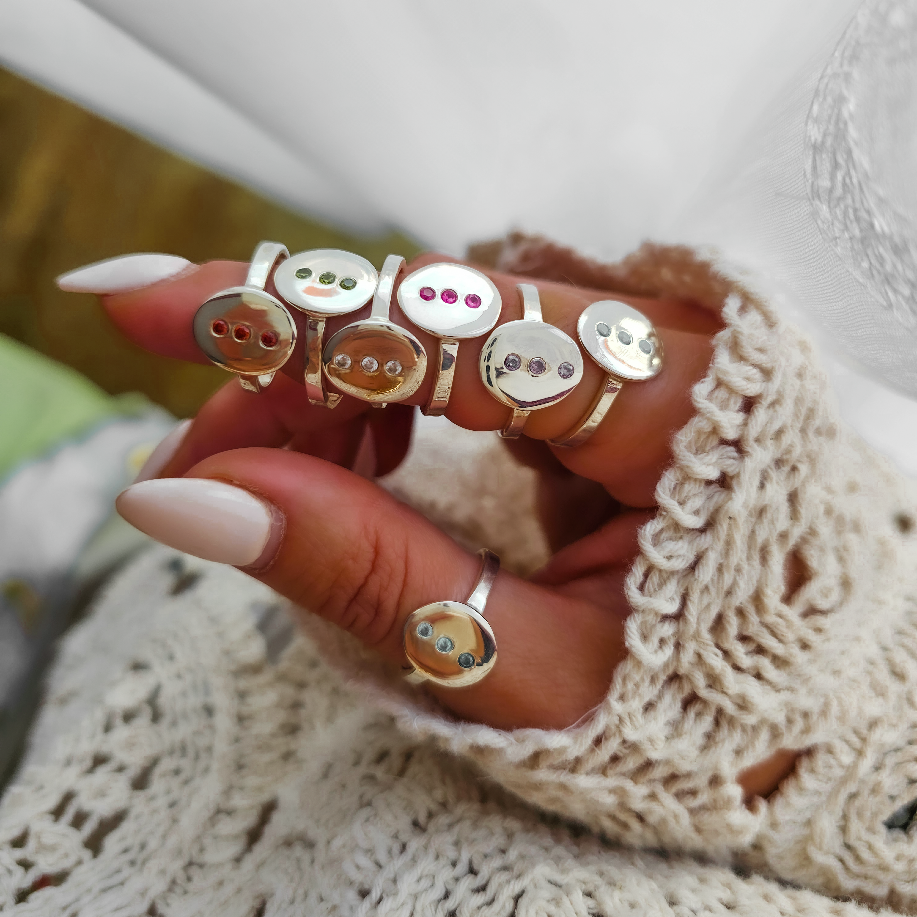 BIRTHSTONE SIGNET RINGS