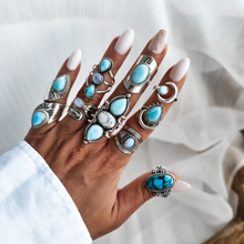 Load image into Gallery viewer, Kailani Silver Ring with Larimar