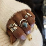 Faith Silver Ring with Moonstone