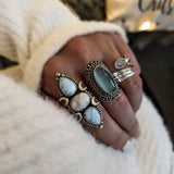 Faith Silver Ring with Moonstone