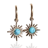 Sol Turquoise Hoops