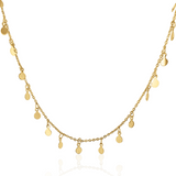 Summer Droplets Gold Coin Necklace
