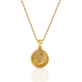 The Magic of the Moon and the Stars Gold Coin Necklace