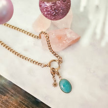 Load image into Gallery viewer, Chunky Gold Necklace with Tianhe Natural Gemstone and Sun Charm | Statement Jewellery Piece | Dorsya