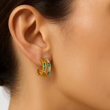 Tokyo Rainbow Hoop Earrings