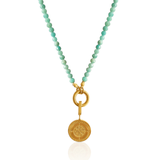 Coin Gold Compass Charm