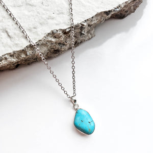 turquoise necklace, silver necklace, sterling silver turquoise necklace, silver turquoise necklace, gemstone necklace, silver gemstone necklace, gemstone jewellery, silver jewellery, statement necklace, one of a kind necklace, necklace for her, gift for her, birthday present, meaningful necklace by dorsya