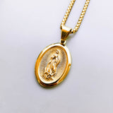 Virgin Mary Gold Necklace