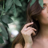 Alina rose quartz ring, gemstone ring, silver ring, statement ring, silver jewellery, accessories - Dorsya