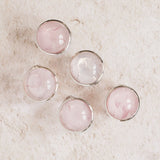 Alina rose quartz ring, gemstone ring, silver ring, statement ring, silver jewellery, accessories - Dorsya