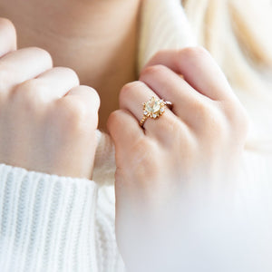 Ariel-lemon quartz gemstone Ring , sterling silver ring, gift, jewellery, accessories, semi precious stone ring -Dorsya