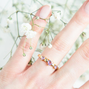 Amethyst Ring in Gold, gold ring, gemstone ring, womens jewellery, gift, acessories - Dorsya