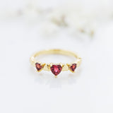 Bianca ~ Pink Tourmaline Ring in Gold, gold ring, gold jewellery, accessories, women jewellery, gift for her, gold jewellery - Dorsya