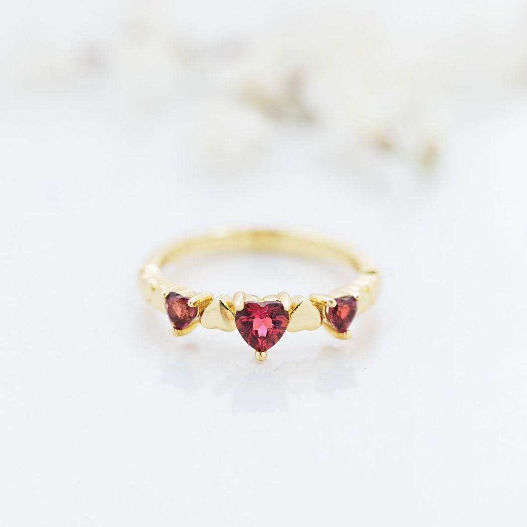 Bianca ~ Pink Tourmaline Ring in Gold, gold ring, gold jewellery, accessories, women jewellery, gift for her, gold jewellery - Dorsya