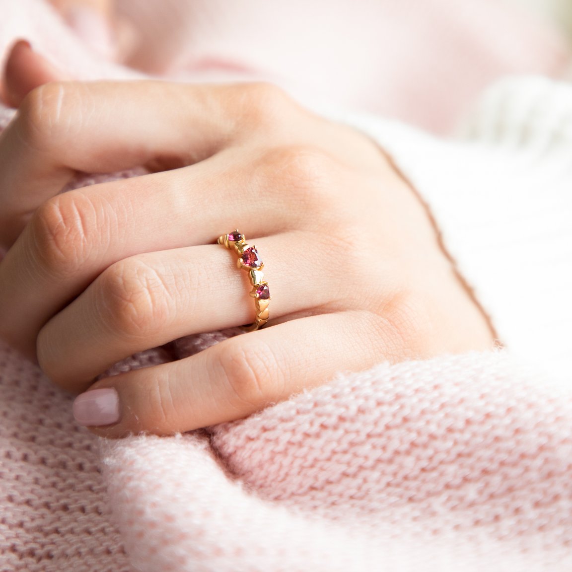 Bianca ~ Pink Tourmaline Ring in Gold, gold ring, gold jewellery, accessories, women jewellery, gift for her, gold jewellery - Dorsya
