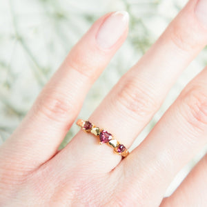Bianca ~ Pink Tourmaline Ring in Gold, gold ring, gold jewellery, accessories, women jewellery, gift for her, gold jewellery - Dorsya