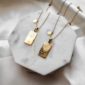 Cancer- zodiac tarot constellation necklace, gold necklace, jewellery, gold jewellery, gift - Dorsya