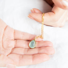 Load image into Gallery viewer, Blue Topaz Necklace - semi precious stone necklace, gold necklace, jewellery, gift for her, gemstone necklace- Dorsya