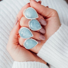 Load image into Gallery viewer, Dorsya - aquamarine gemstone sterling silver ring, boho ring, accessories, statement ring, gift for her, gemstone ring, meaningful jewellery