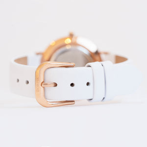 Adiona |  white leather watch strap | Dorsya