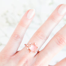 Load image into Gallery viewer, Hydra ~ Rose Quartz Ring in Rose Gold, jewellery, ring, rose gold ring, accessories, gift, women jewellery - Dorsya
