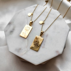 Libra- zodiac tarot constellation necklace, gold necklace, jewellery, gold jewellery, gift - Dorsya