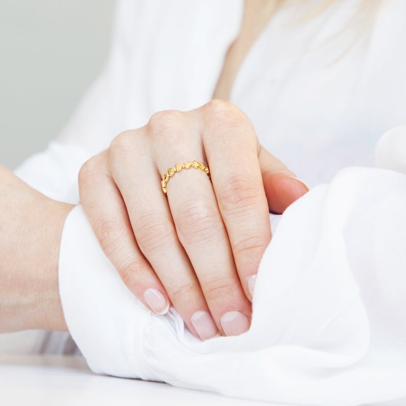 Love ring, gold ring, gold jewellery, women jewellery, accessories - dorsya