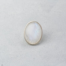 Load image into Gallery viewer, Luna Oval Shape Moonstone Ring in Silver, gemstone ring, silver ring, silver jewellery, accessories -dorsya