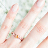 Mab -citrine gemstone Ring in rose Gold plated, sterling silver base ring, gift, jewellery, accessories, semi precious stone ring -Dorsya