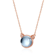 Load image into Gallery viewer, blue topaz Necklace - semi precious stone necklace, rose gold necklace, jewellery -Dorsya