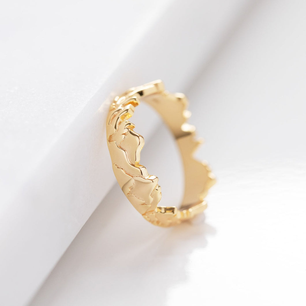 Mountain Ring, gold ring, gold jewellery, accessories - dorsya