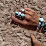  larimar ring, silver larimar ring, larimar jewellery, Larimar Gemstone jewellery, gemstone jewellery, boho ring, silver boho ring, bohemian jewellery, western jewellery -dorsya