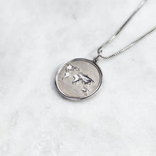 Load image into Gallery viewer, silver necklace, silver coin necklace, coin necklace, quote necklace, motivation necklace, silver chain - dorsya