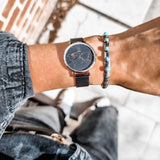 rose gold watch, black watch, world map watch, woman watch - dorsya
