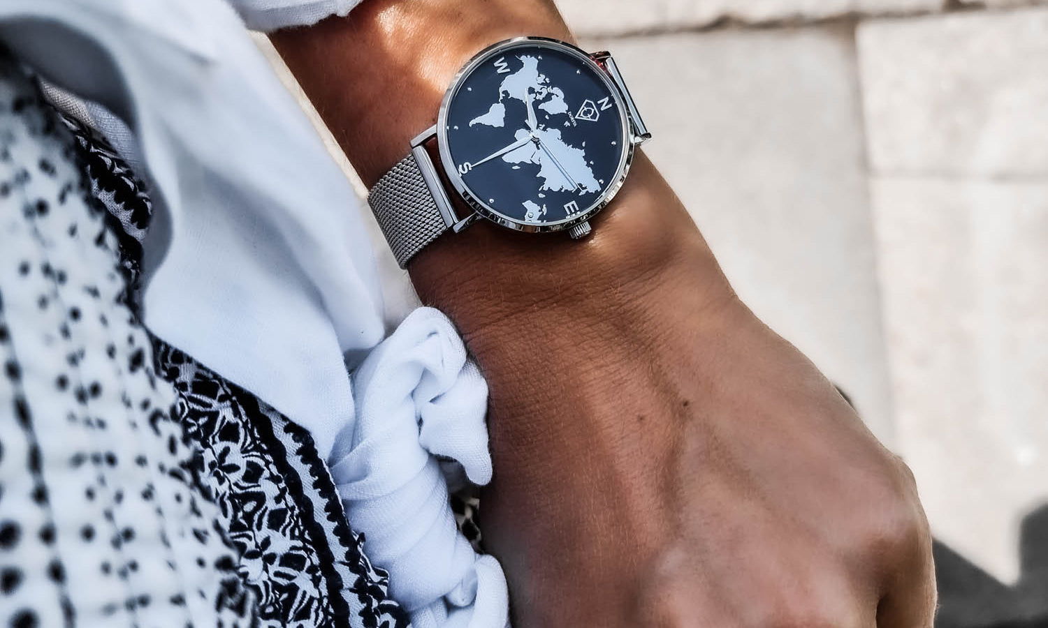 silver watch, ladies watch, woman watch, world map watch, minimalist watch, designer watch - dorsya