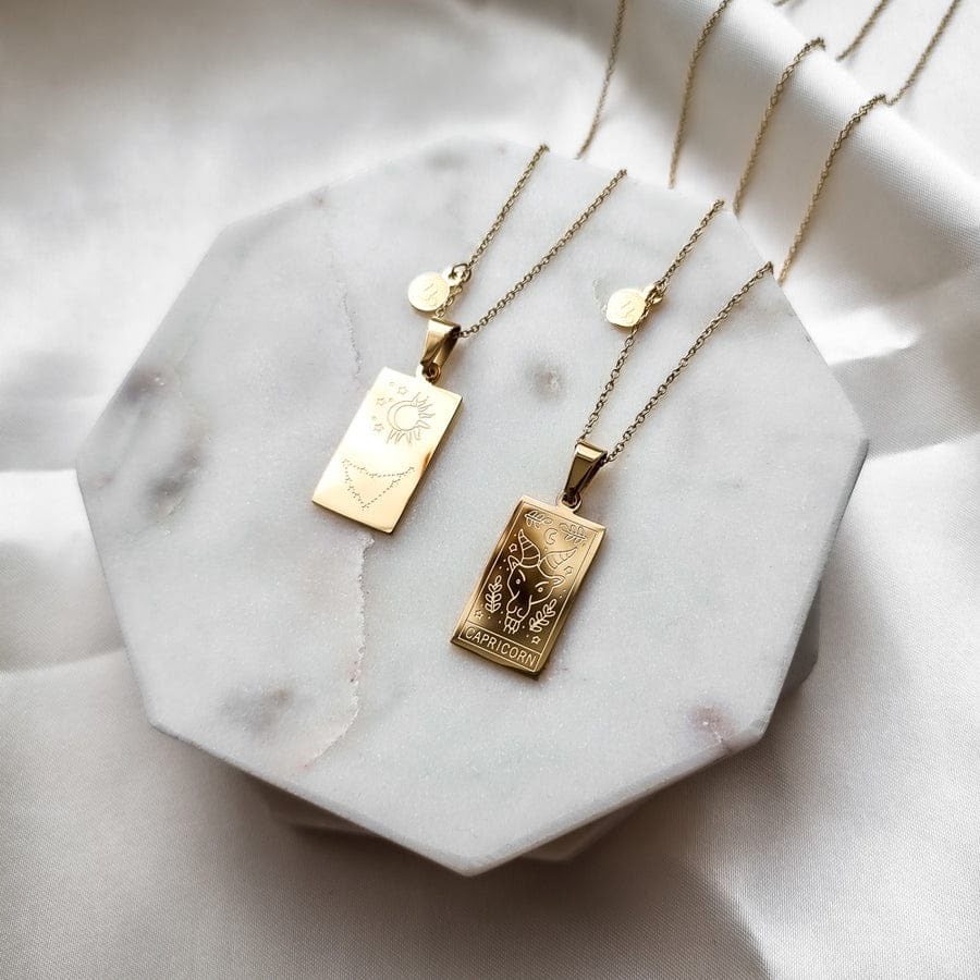 Capricorn zodiac necklace - dorsya