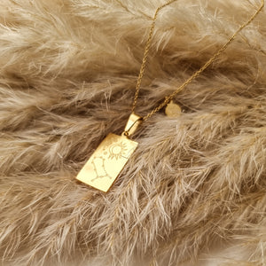 Gemini- zodiac tarot constellation necklace, gold necklace, jewellery, gold jewellery, gift - Dorsya
