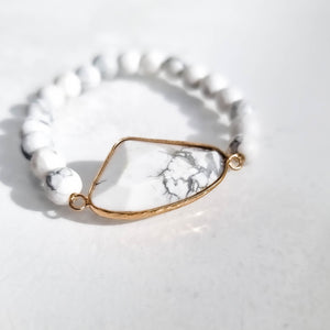 SAMPLE SALE - White Howlite Gemstone Bracelet #13