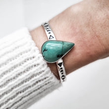 Load image into Gallery viewer, turquoise bangle, boho bangle, gemstone bangle, silver bangle, silver cuff, gemstone cuff, one of a kind bracelet, silver bracelet -dorsya