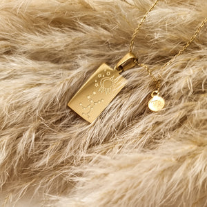 Virgo- zodiac tarot constellation necklace, gold necklace, jewellery, gold jewellery, gift - Dorsya