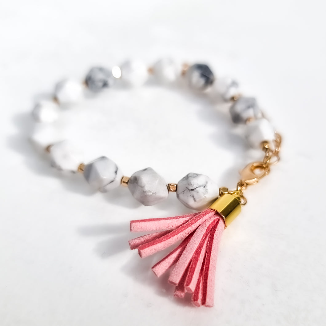 SAMPLE SALE - White Howlite Gemstone Bracelet #10