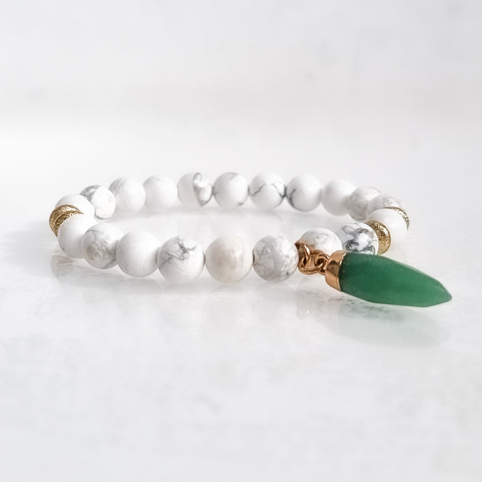 SAMPLE SALE - White Howlite Gemstone Bracelet #5